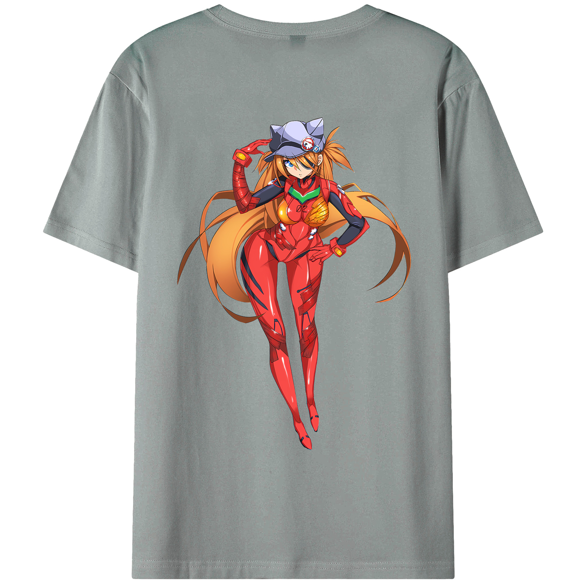 （画像用） EVA 新世紀エヴァンゲリオン 綿100％ メンズ半袖Tシャツ（バックプリント） 通気性
